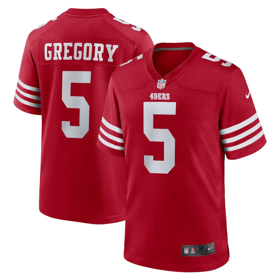 Randy Gregory 5 San Francisco 49ers Game Men Jersey - Scarlet JS7651 Saliibo