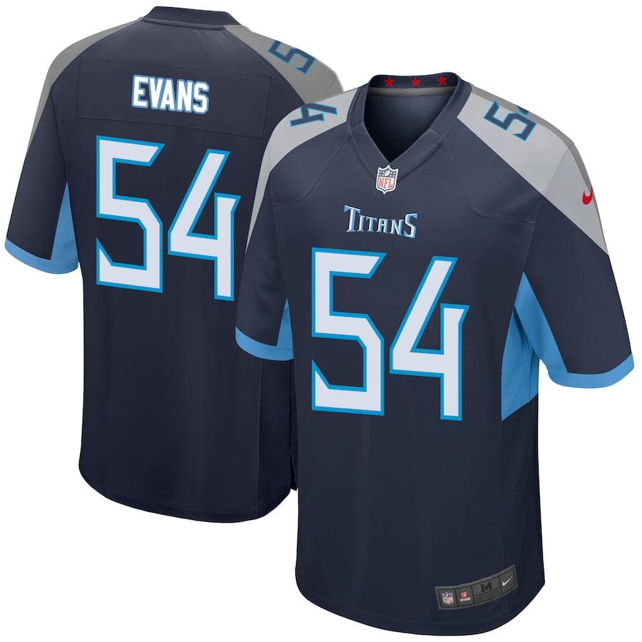 Rashaan Evans 54 Tennessee Titans Men Game Jersey - Navy JS4950 Saliibo