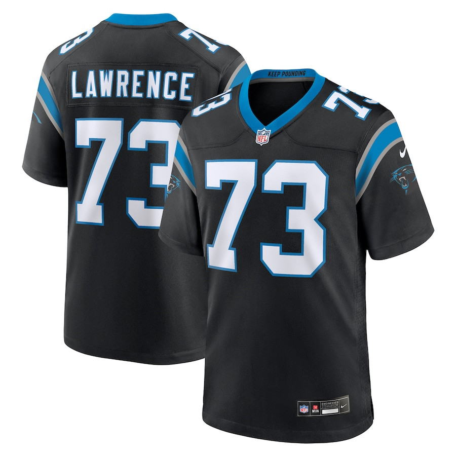 Rashard Lawrence 73 Carolina Panthers Game Men Jersey - Black JS4332 Saliibo