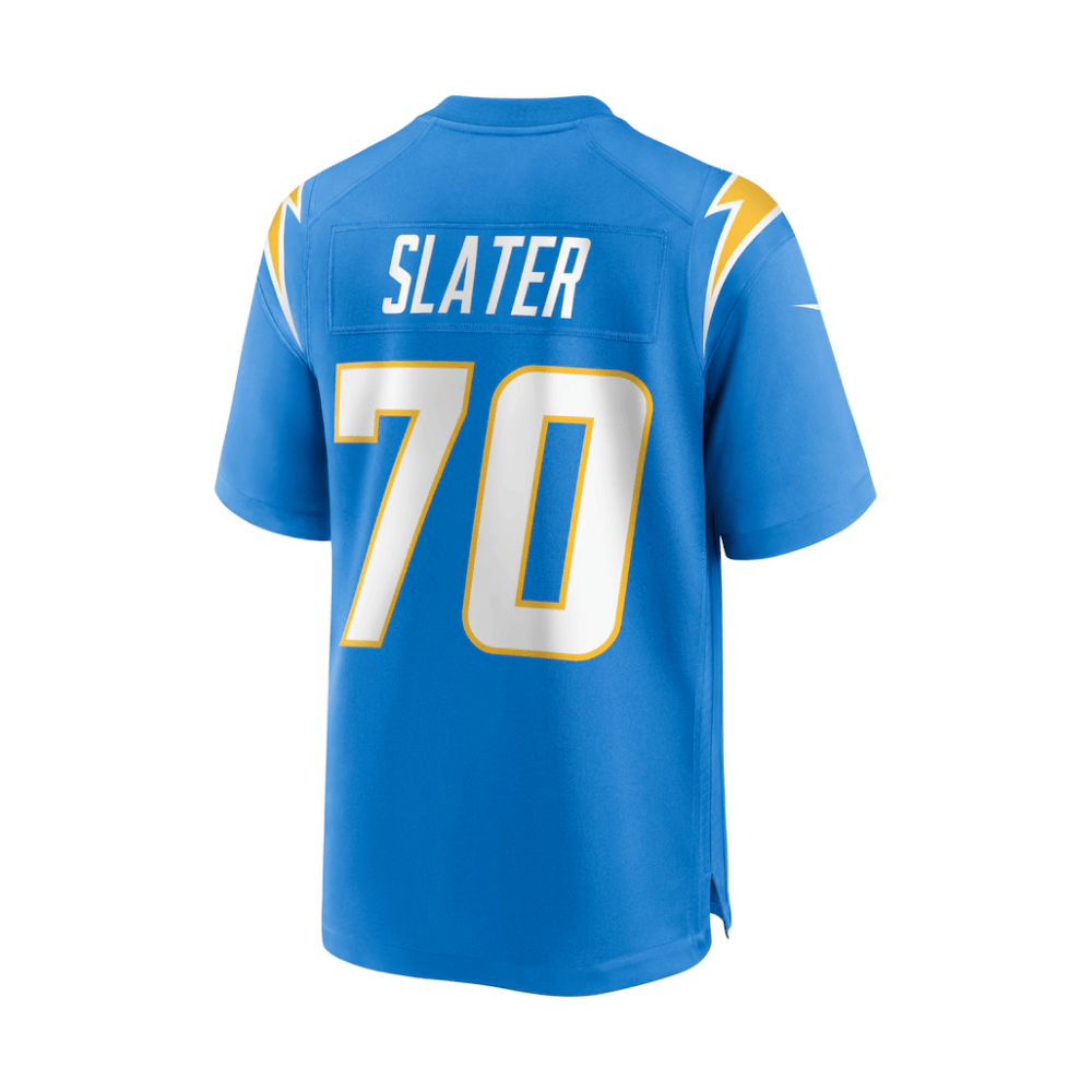 Rashawn Slater 70 Los Angeles Chargers 2025 Pro Bowl Patch Game Men Jersey - Powder Blue JS1612 Saliibo - Image 3