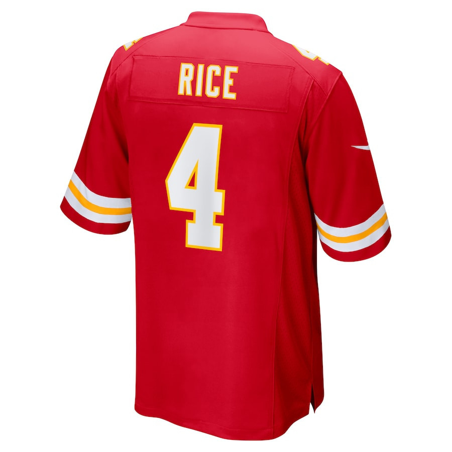 Rashee Rice #4 Kansas City Chiefs Super Bowl LIX YOUTH Jersey - Red JS7696 Saliibo - Image 3