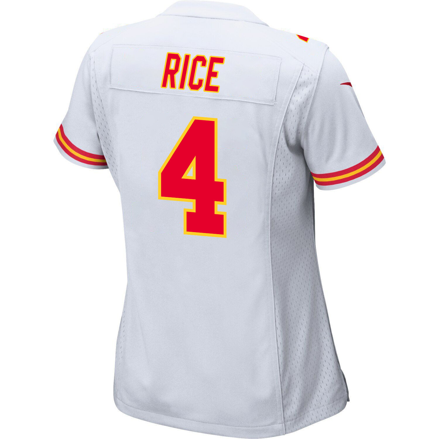 Rashee Rice 4 Kansas City Chiefs Super Bowl LVIII Champions 4X Game Women Jersey - White JS7263 Saliibo - Image 3