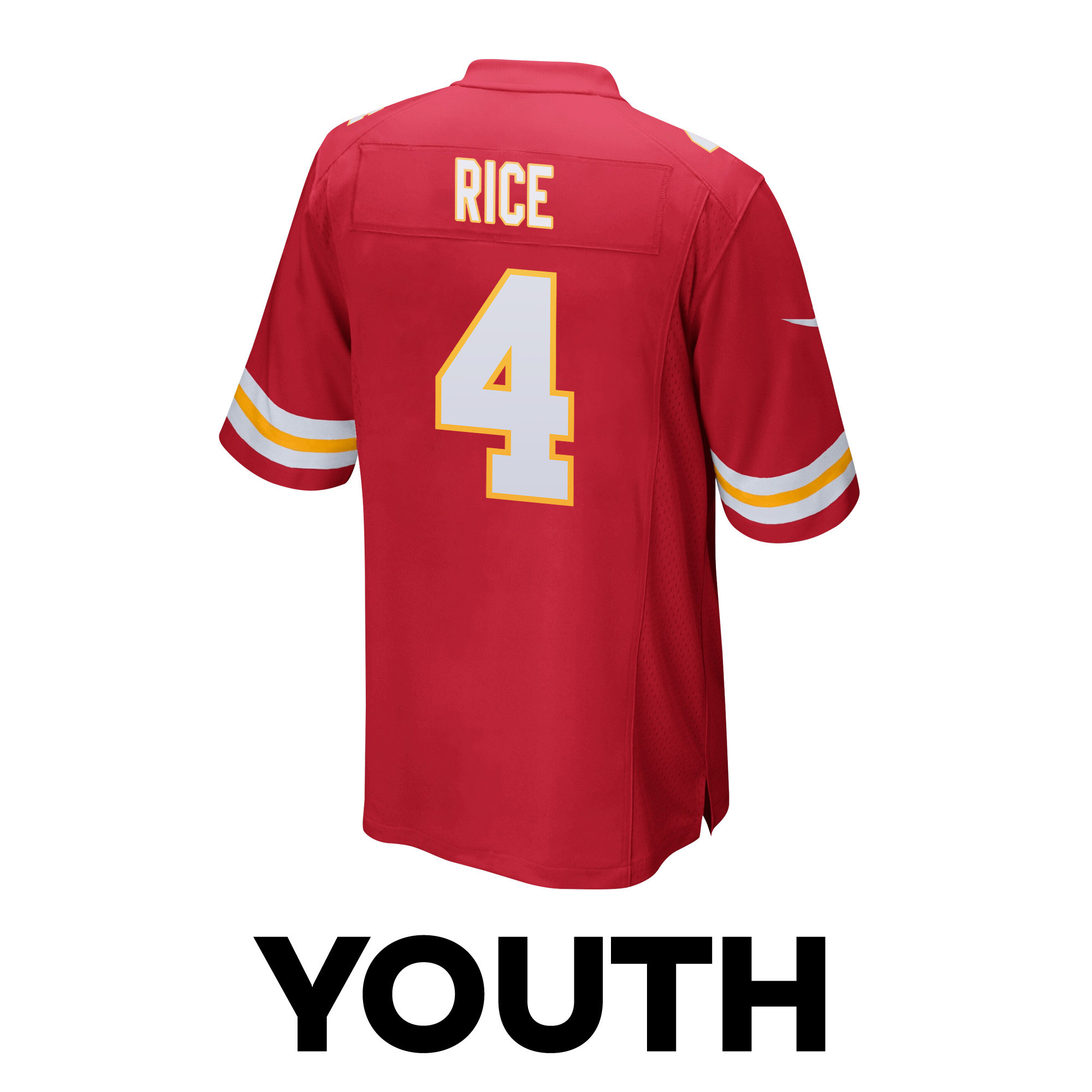 Rashee Rice 4 Kansas City Chiefs Super Bowl LVIII Champions 4X Game YOUTH Jersey - Red JS7166 Saliibo - Image 3