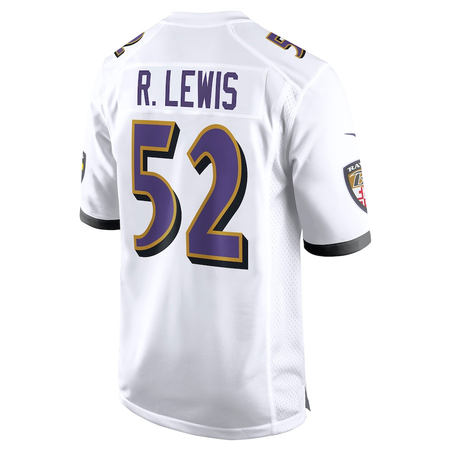 Ray Lewis 52 Baltimore Ravens Men Retired Game Jersey - White JS9690 Saliibo - Image 3