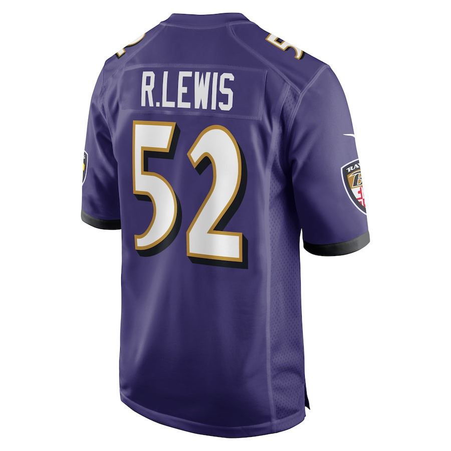 Ray Lewis #52 Baltimore Ravens Super Bowl LIX Jersey - Men's - Purple JS7345 Saliibo - Image 3