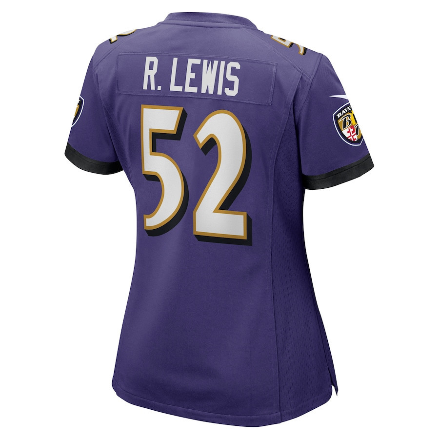 Ray Lewis #52 Baltimore Ravens Super Bowl LIX Women's Jersey - Purple JS7233 Saliibo - Image 3