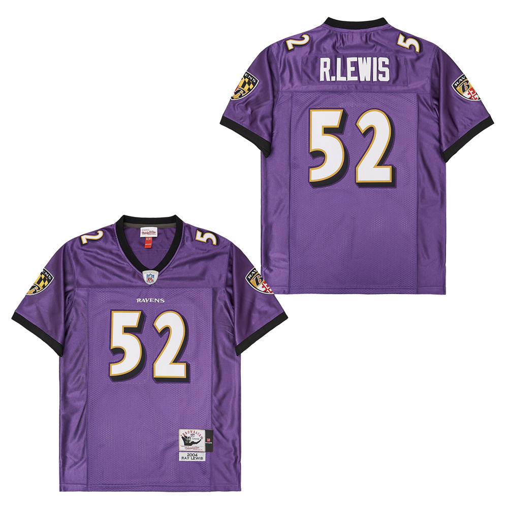 Ray Lewis 52 Baltimore Ravens Throwback Men Jersey - Purple JS7469 Saliibo