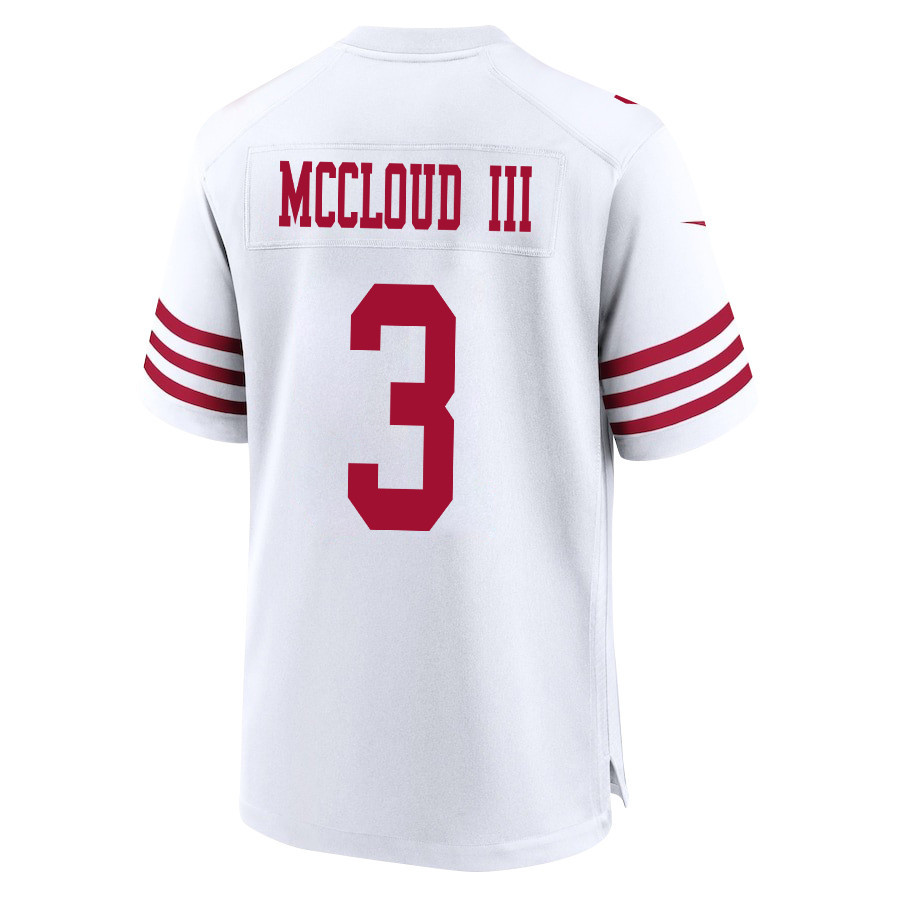 Ray-Ray McCloud III 3 San Francisco 49ers Super Bowl LVIII Patch Game Men Jersey - White JS4636 Saliibo - Image 3
