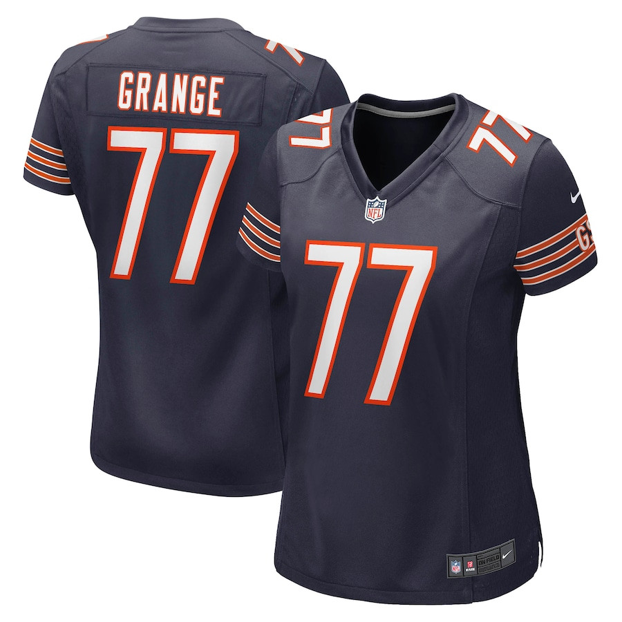 Red Grange 77 Chicago Bears Women Retired Jersey - Navy JS8668 Saliibo