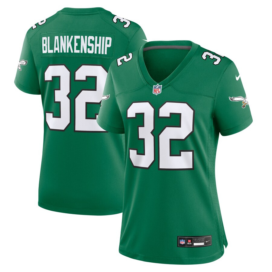 Reed Blankenship 32 Philadelphia Eagles Women Alternate Game Jersey - Kelly Green JS5985 Saliibo
