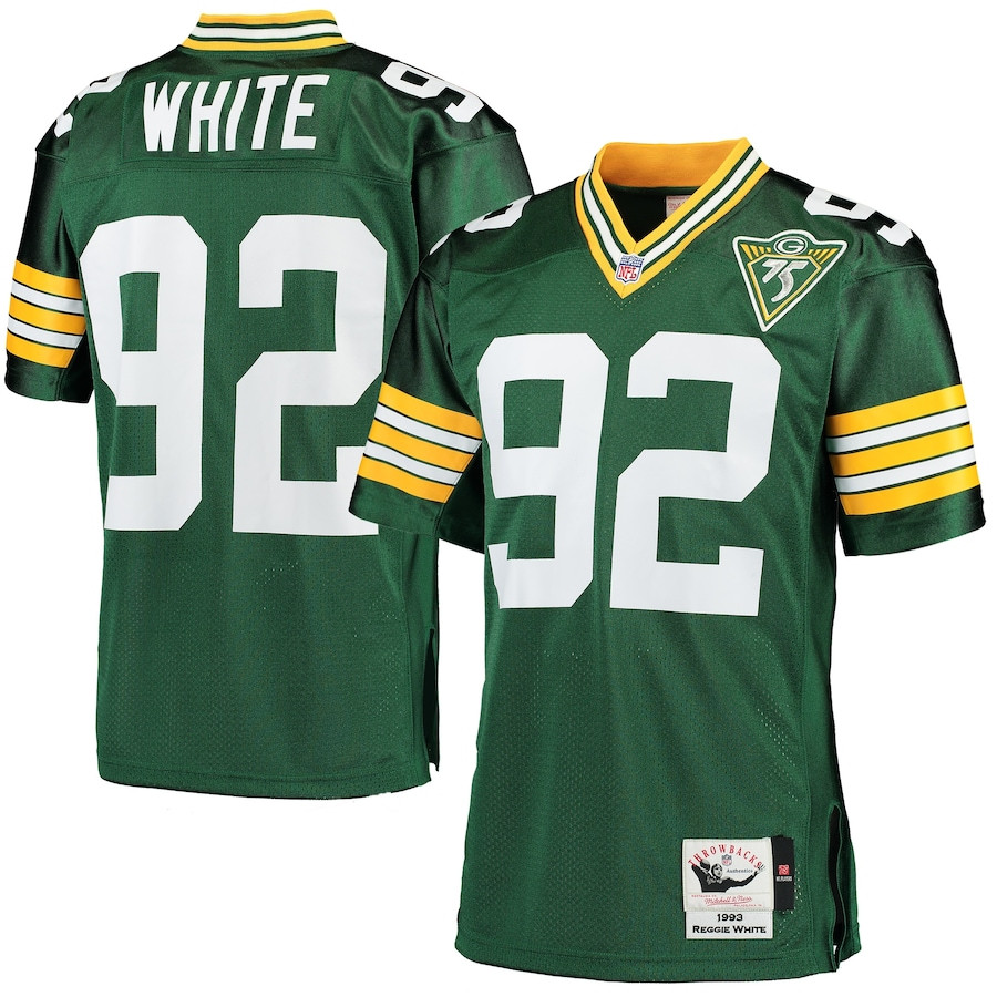 Reggie White 92 Green Green Bay Packers 1993 Throwback Men Game Jersey - Green JS4484 Saliibo