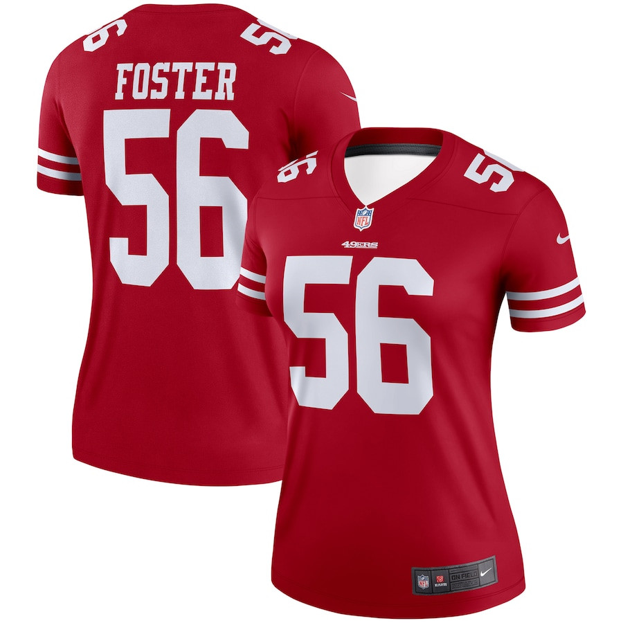 Reuben Foster 56 San Francisco 49ers Women Legend Jersey - Scarlet JS1248 Saliibo