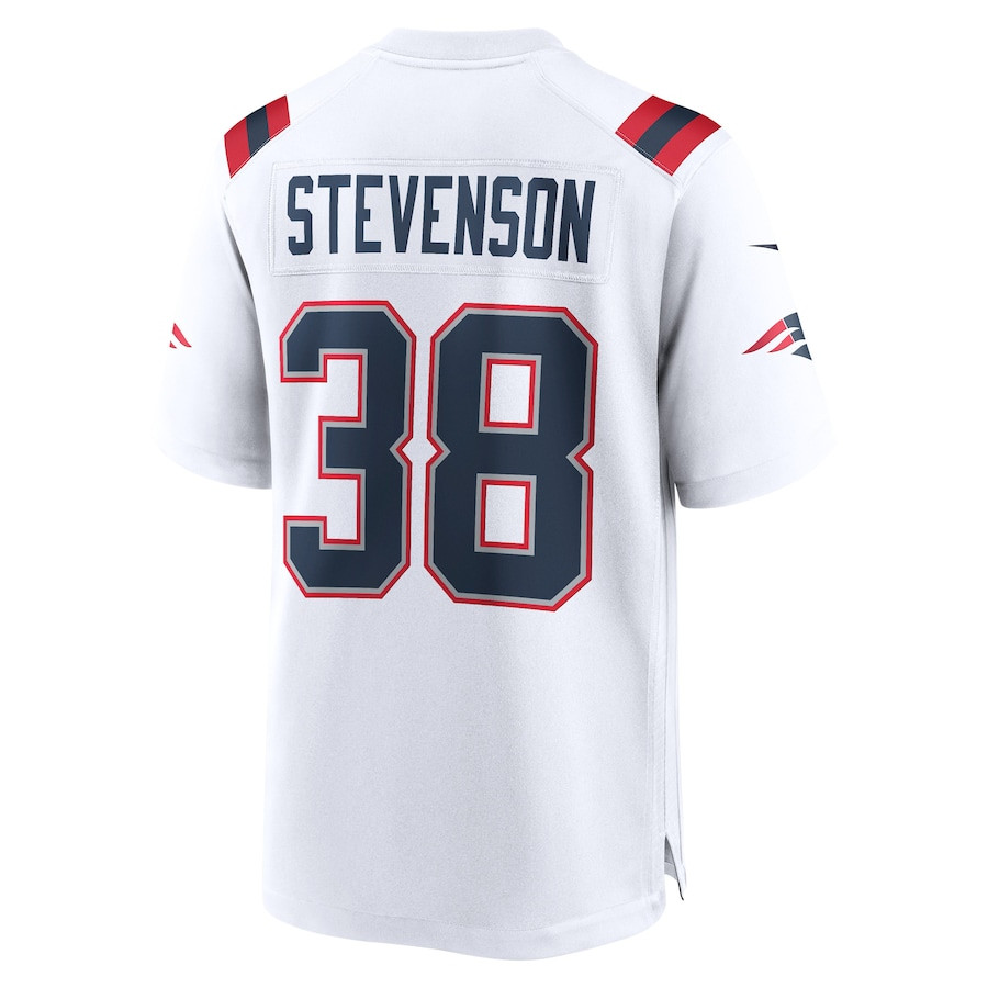 Rhamondre Stevenson 38 New England Patriots Men Game Jersey - White JS4870 Saliibo - Image 3