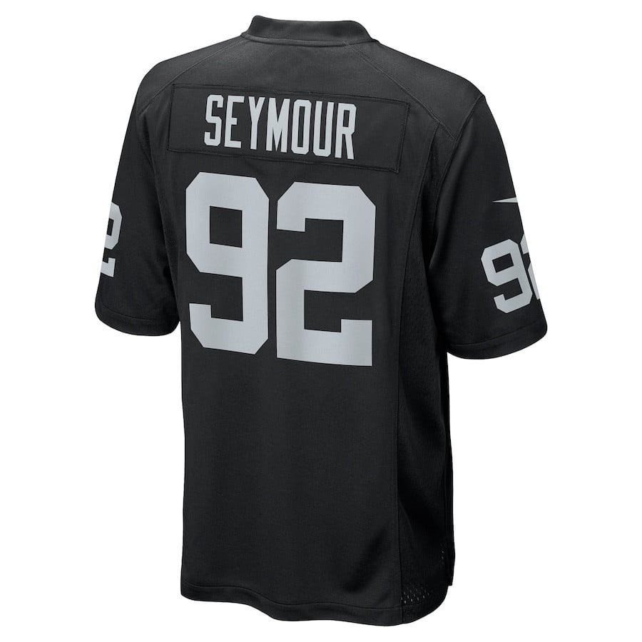 Richard Seymour 92 Las Vegas Raiders Men Retired Game Jersey - Black JS4710 Saliibo - Image 3