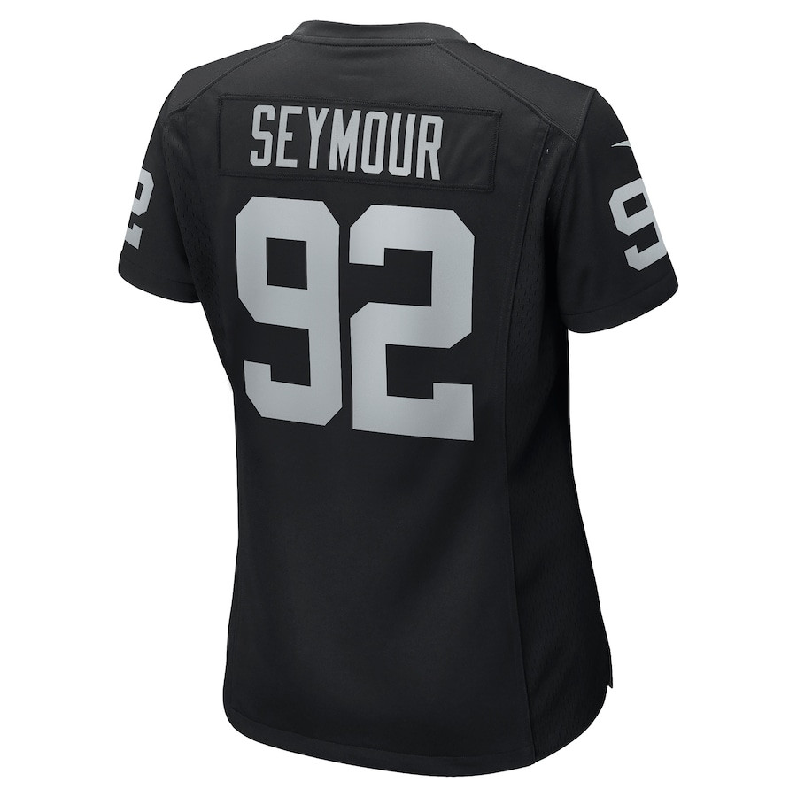 Richard Seymour 92 Las Vegas Raiders Women Retired Game Jersey - Black JS1376 Saliibo - Image 3