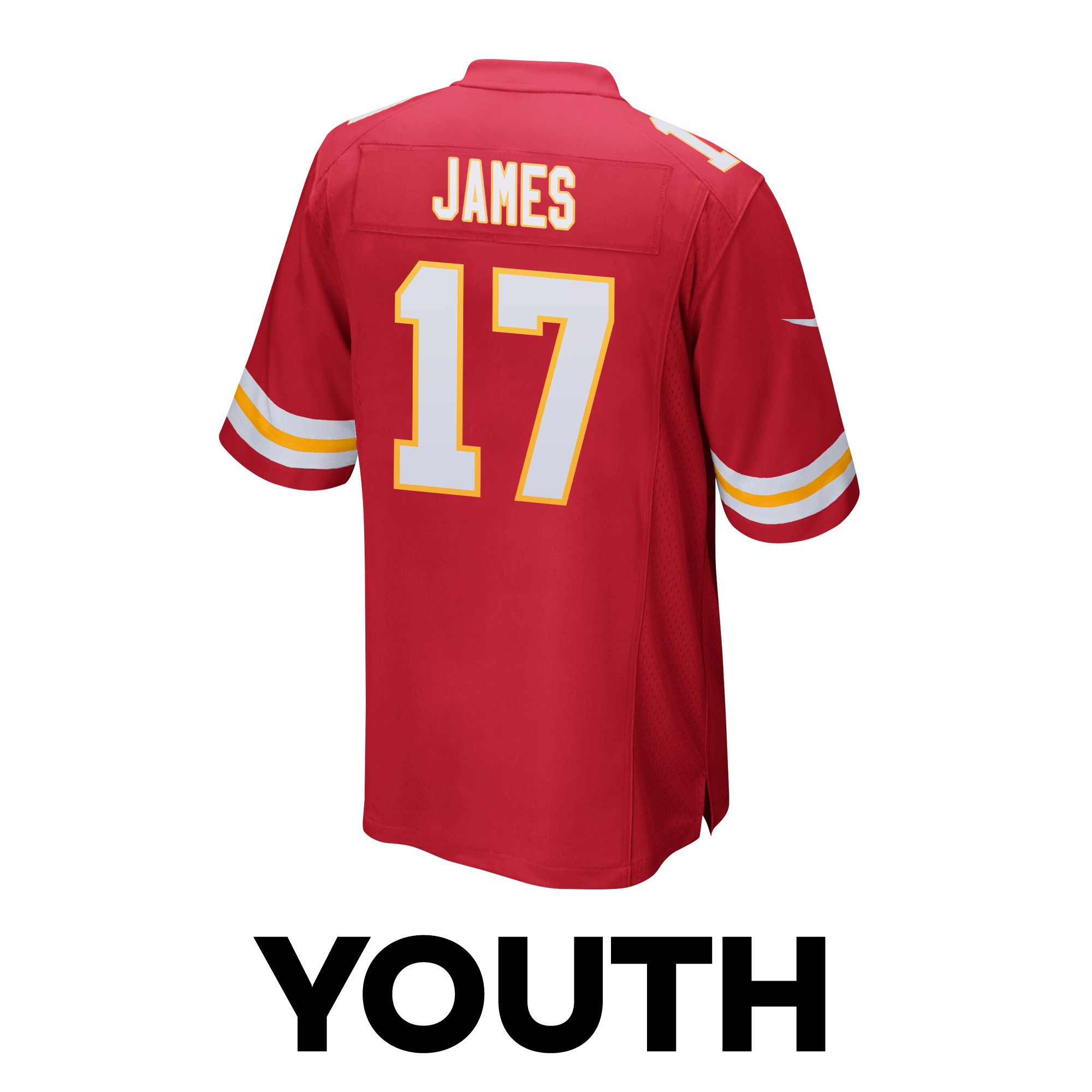 Richie James 17 Kansas City Chiefs Super Bowl LVIII Champions 4 Stars Patch Game YOUTH Jersey - Red JS4146 Saliibo - Image 3