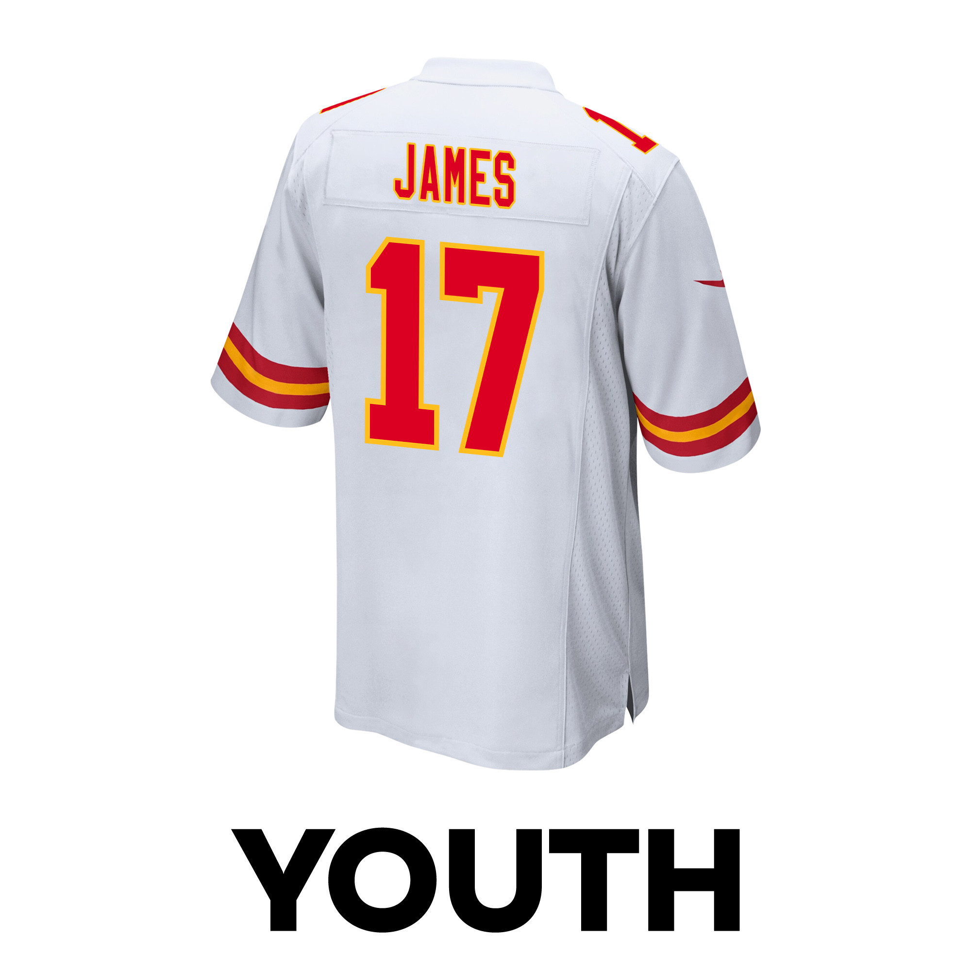Richie James 17 Kansas City Chiefs Super Bowl LVIII Champions 4 Stars Patch Game YOUTH Jersey - White JS5277 Saliibo - Image 3