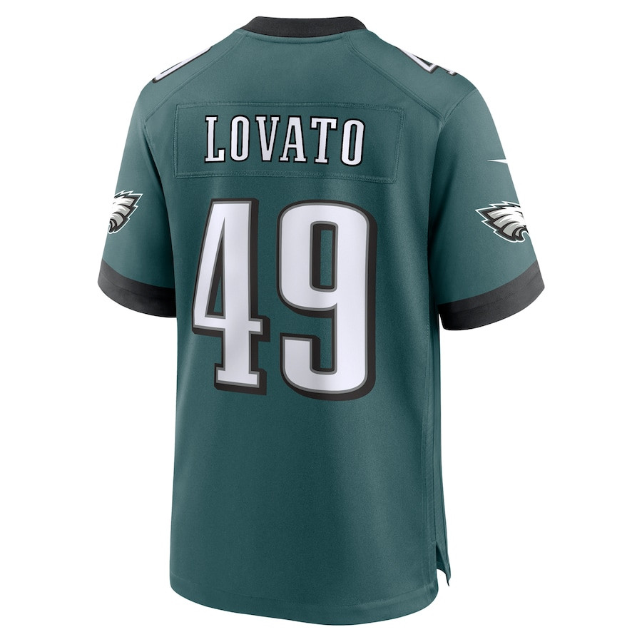 Rick Lovato 49 Philadelphia Eagles Team Game Men Jersey - Midnight Green JS7858 Saliibo - Image 3