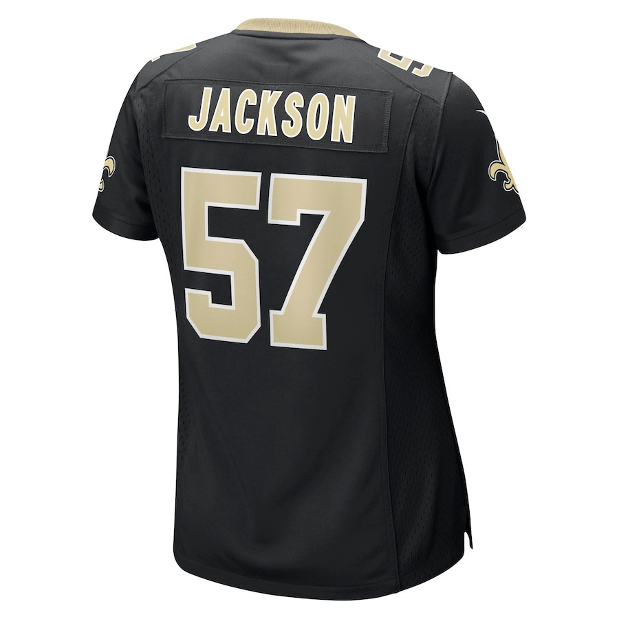 Rickey Jackson 57 New Orleans Saints Women Retired Jersey - Black JS1730 Saliibo - Image 3