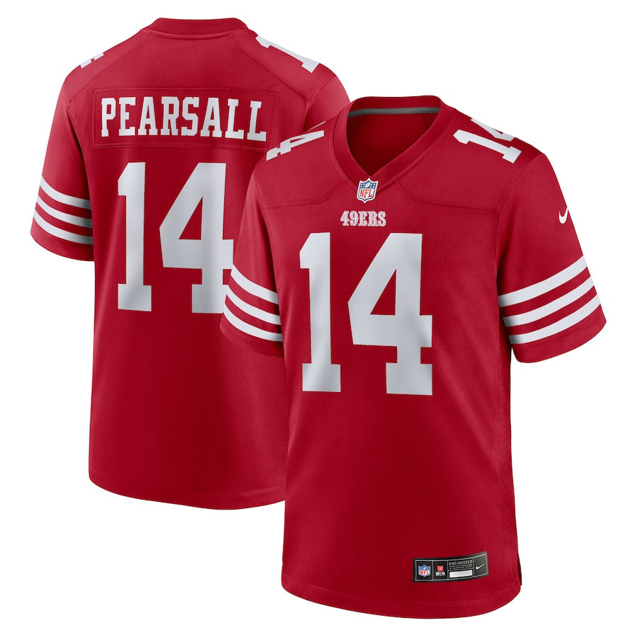 Ricky Pearsall 14 San Francisco 49ers Game Men Jersey - Scarlet JS2762 Saliibo