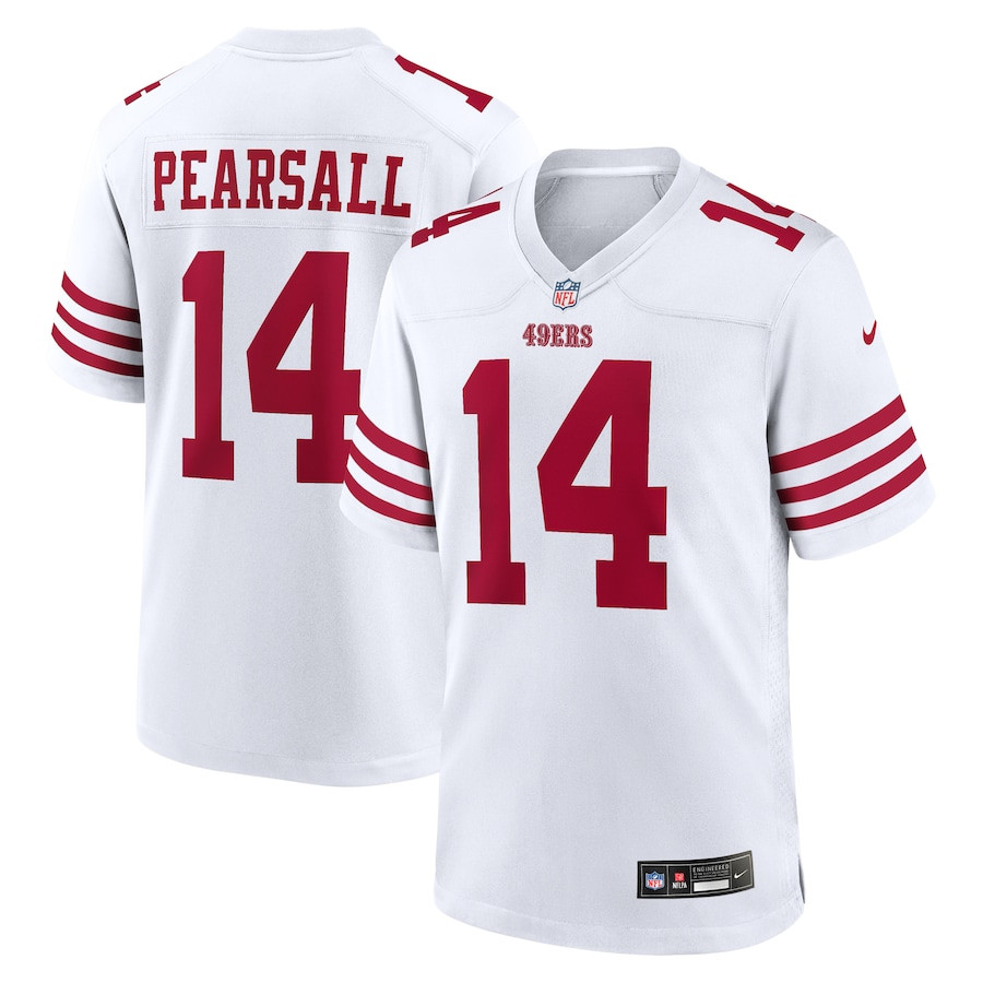 Ricky Pearsall 14 San Francisco 49ers White Game Men Jersey - White JS9034 Saliibo