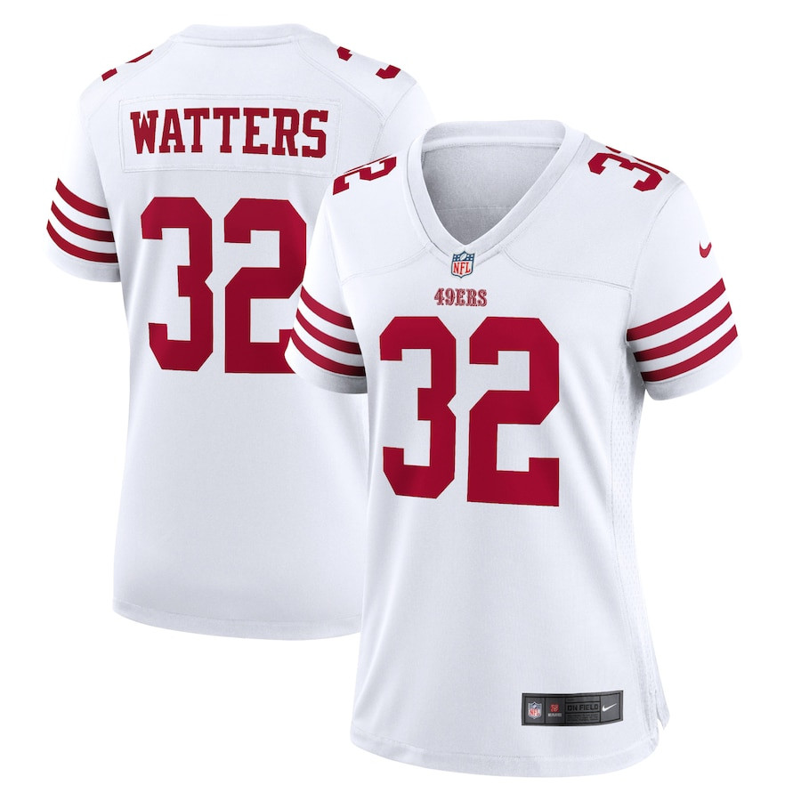 Ricky Watters 32 San Francisco 49ers Women Retired Game Jersey - White JS2640 Saliibo