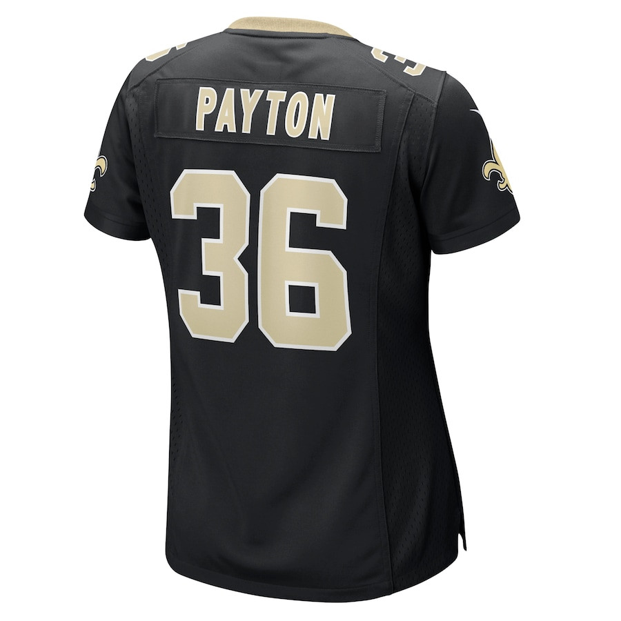 Rico Payton 36 New Orleans Saints Women's Game Jersey - Black JS6785 Saliibo - Image 3