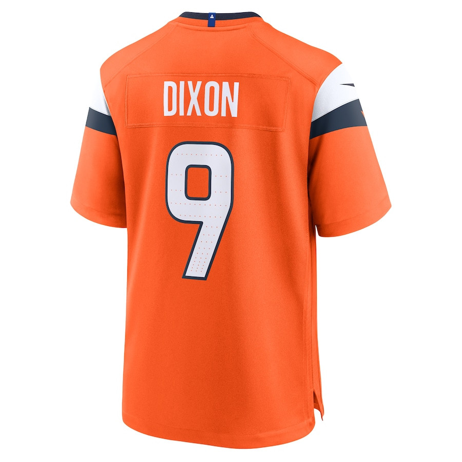 Riley Dixon 9 Denver Broncos Team Game Men Jersey - Orange JS5180 Saliibo - Image 3