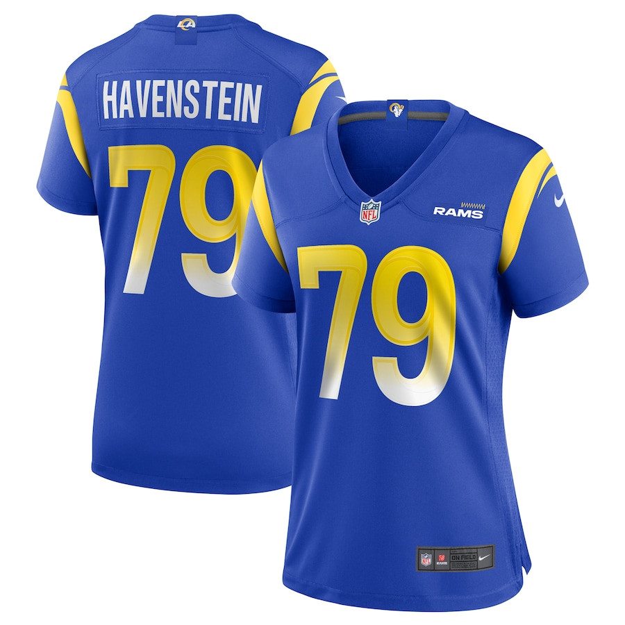 Rob Havenstein 79 Los Angeles Rams Women's Game Jersey - Royal JS7906 Saliibo