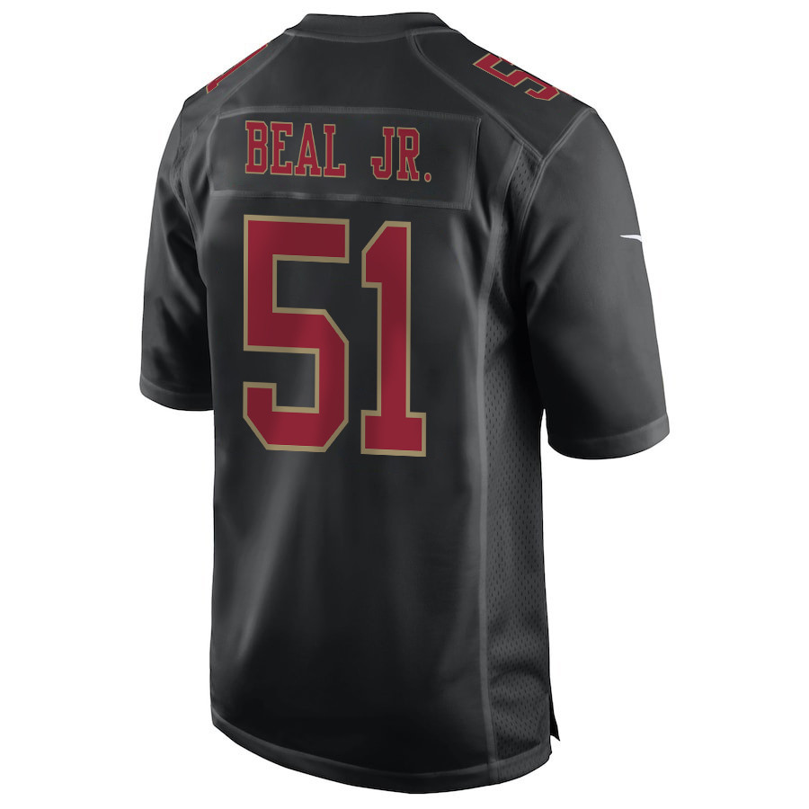 Robert Beal Jr. 51 San Francisco 49ers Super Bowl LVIII Patch Fashion Game Men Jersey - Carbon Black JS7738 Saliibo - Image 3