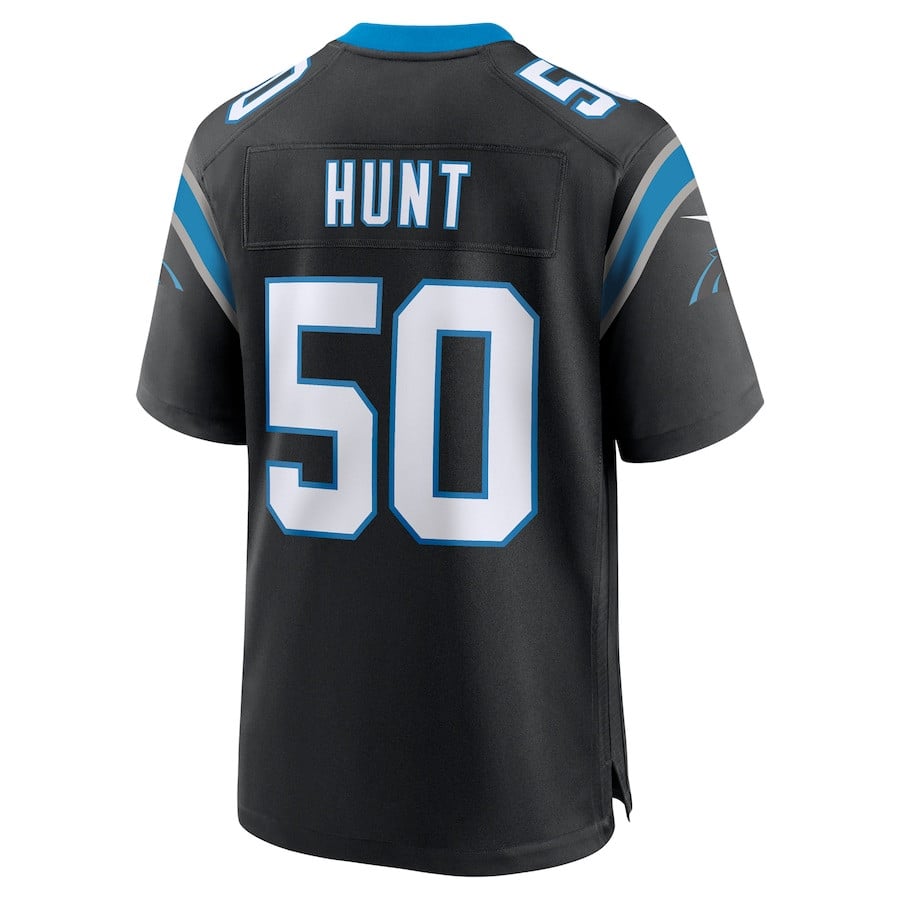 Robert Hunt 50 Carolina Panthers Game Men Jersey - Black JS8752 Saliibo - Image 3