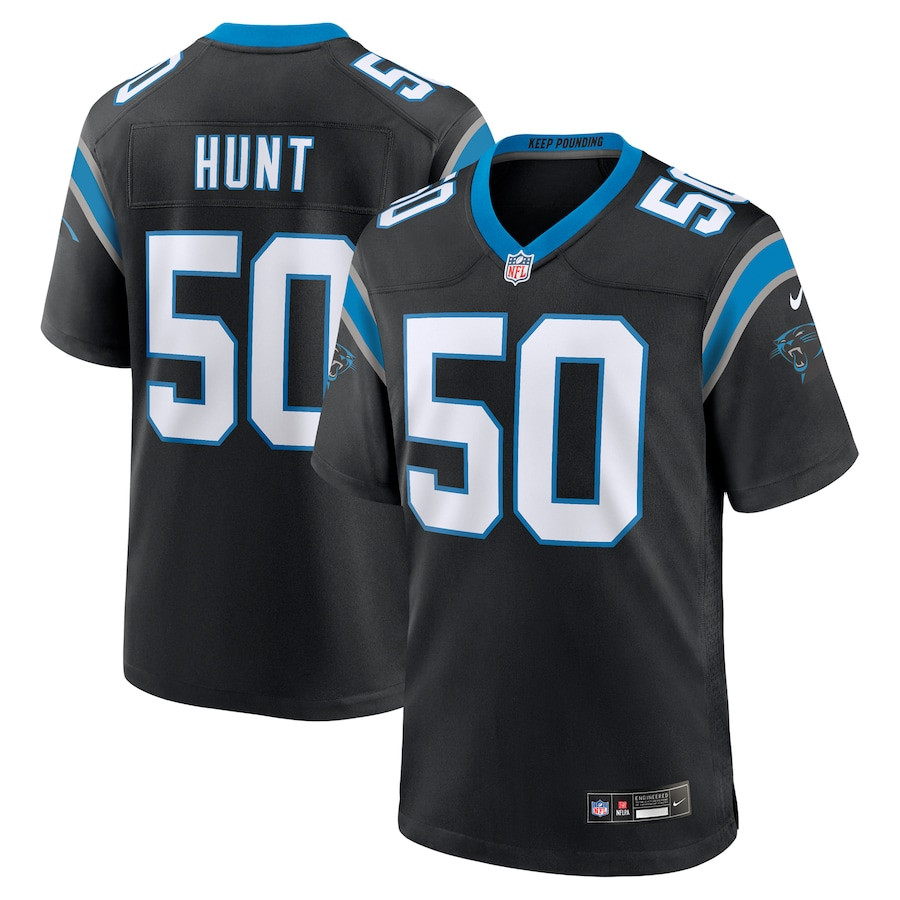 Robert Hunt 50 Carolina Panthers Game Men Jersey - Black JS8752 Saliibo
