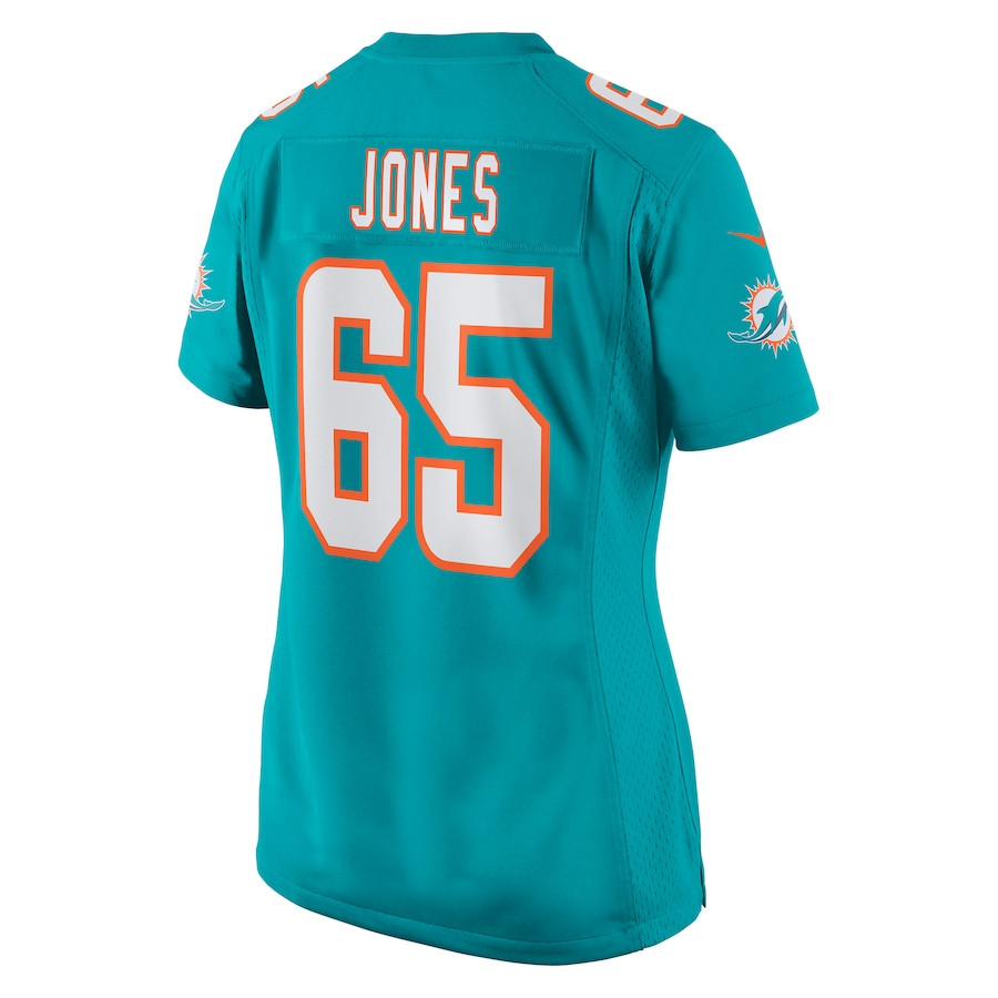 Robert Jones 65 Miami Dolphins Women Game Jersey - Aqua JS4667 Saliibo - Image 3