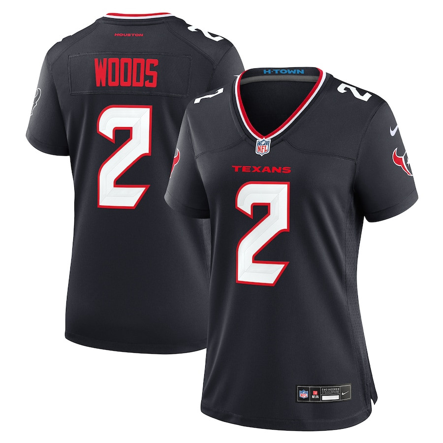 Robert Woods 2 Houston Texans Women's Team Game Jersey - Navy JS3419 Saliibo