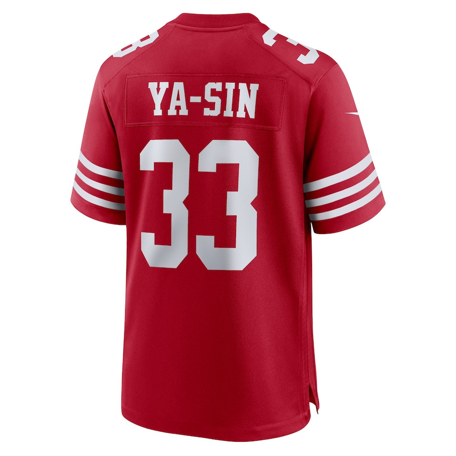 Rock Ya-Sin 33 San Francisco 49ers Team Game Men Jersey - Scarlet JS3246 Saliibo - Image 3