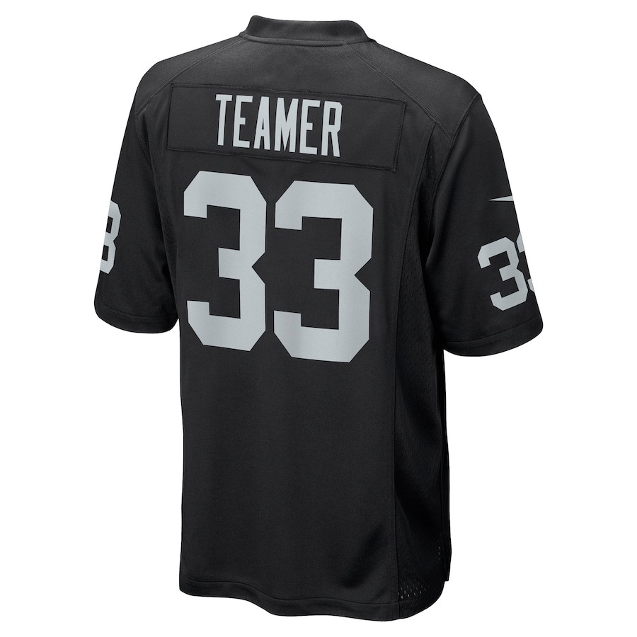 Roderic Teamer 33 Las Vegas Raiders Men Game Jersey - Black JS3305 Saliibo - Image 3