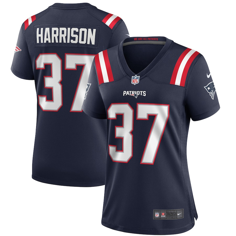 Rodney Harrison 37 New England Patriots Women Game Retired Jersey - Navy JS2104 Saliibo