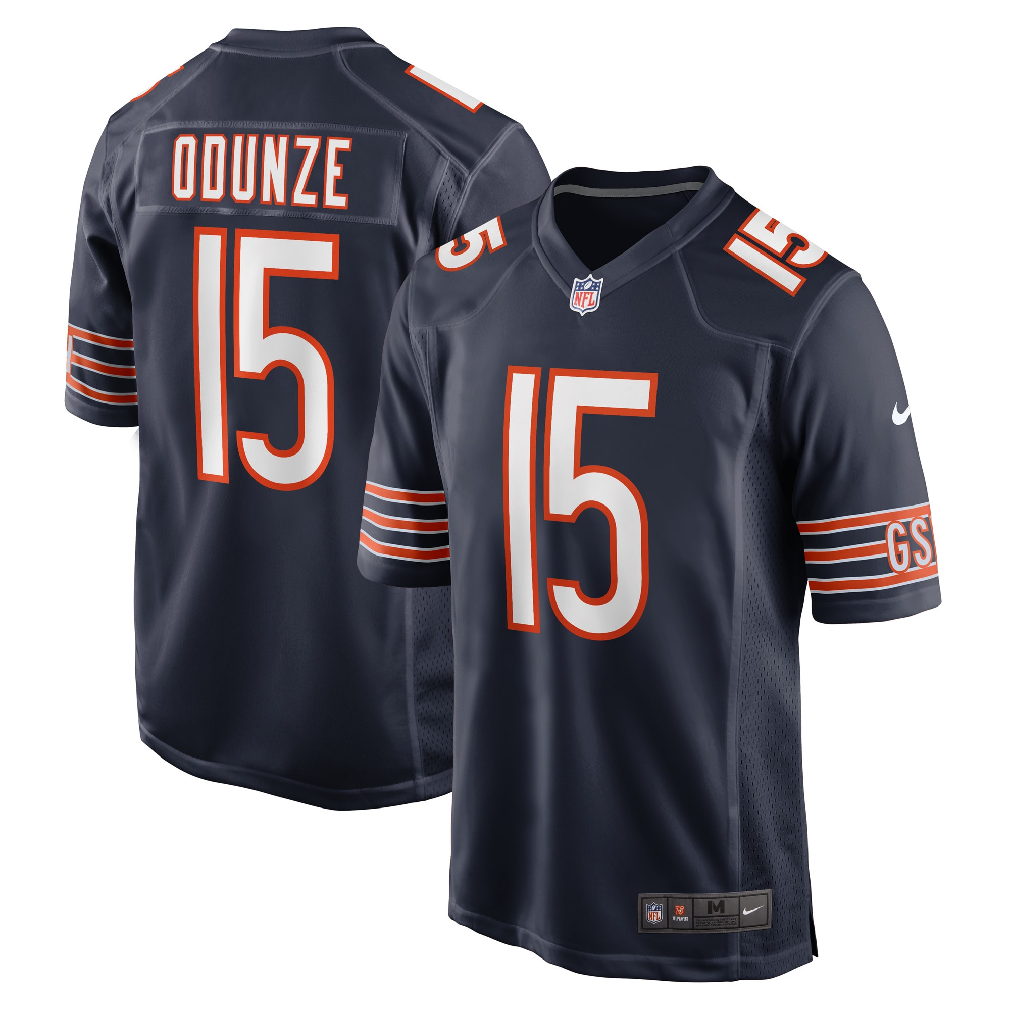 Rome Odunze 15 Chicago Bears 2024 NFL Draft First Round Pick Player Game Jersey - Navy JS4420 Saliibo