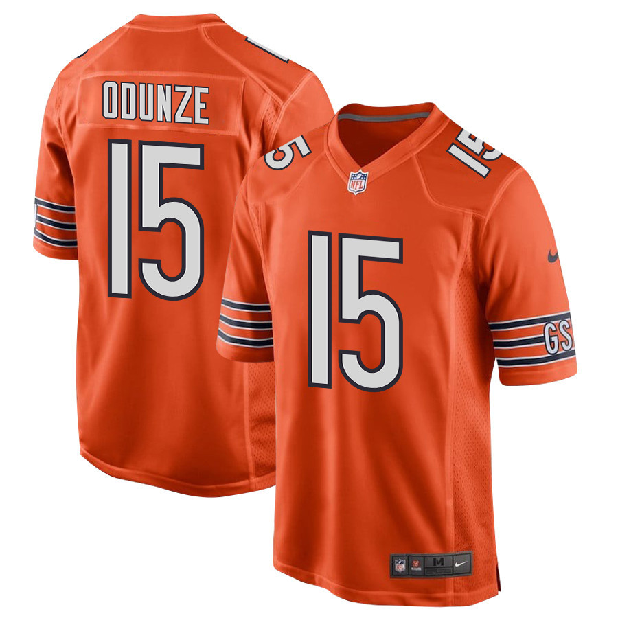 Rome Odunze 15 Chicago Bears Alternate 2024 NFL Draft First Round Pick Player Game Men Jersey - Orange JS4059 Saliibo