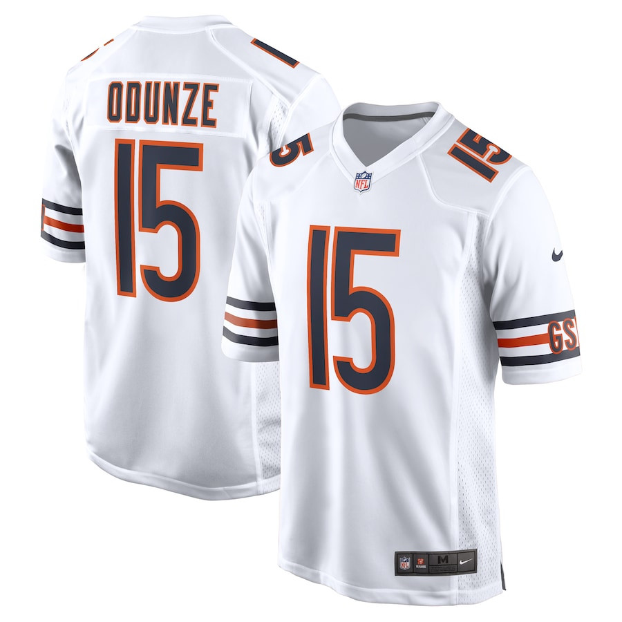 Rome Odunze 15 Chicago Bears Game Men Jersey - White JS4468 Saliibo