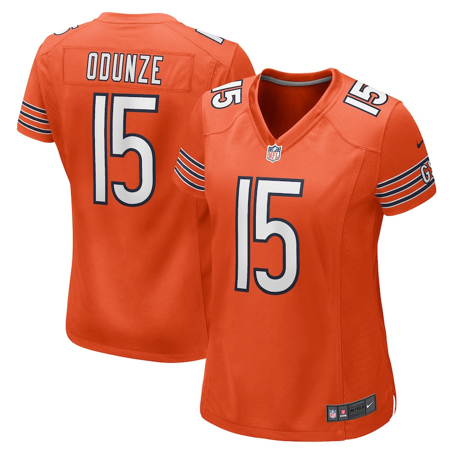 Rome Odunze 15 Chicago Bears Women's Alternate Game Jersey - Orange JS4947 Saliibo