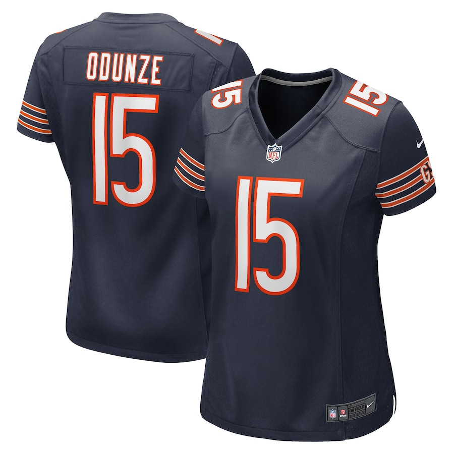 Rome Odunze 15 Chicago Bears Women's Game Jersey - Navy JS2689 Saliibo