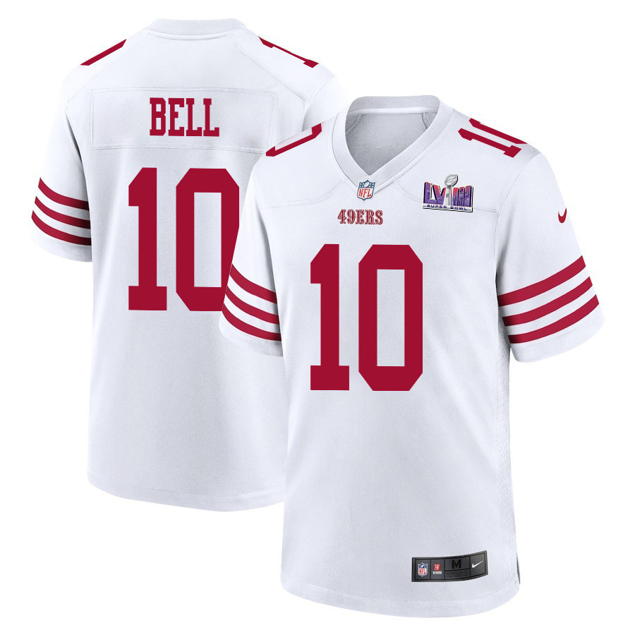 Ronnie Bell 10 San Francisco 49ers Super Bowl LVIII Patch Game Men Jersey - White JS2190 Saliibo