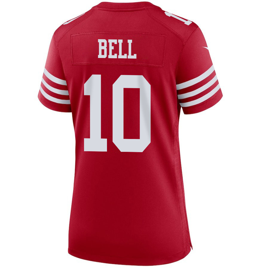 Ronnie Bell 10 San Francisco 49ers Super Bowl LVIII Patch Game Women Jersey - Scarlet JS6397 Saliibo - Image 3
