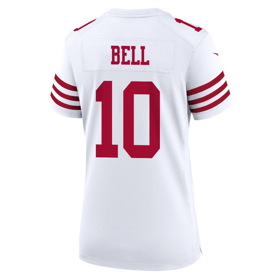 Ronnie Bell 10 San Francisco 49ers Super Bowl LVIII Patch Game Women Jersey - White JS2054 Saliibo - Image 3