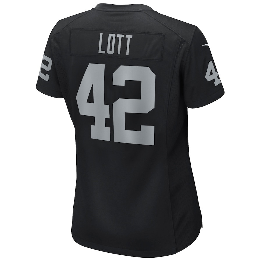 Ronnie Lott 42 Las Vegas Raiders Women Game Retired Jersey - Black JS9996 Saliibo - Image 3