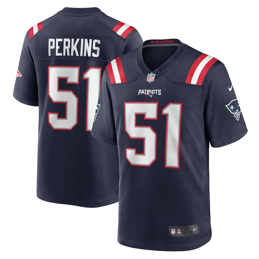 Ronnie Perkins 51 New England Patriots Men Game Jersey - Navy JS7773 Saliibo