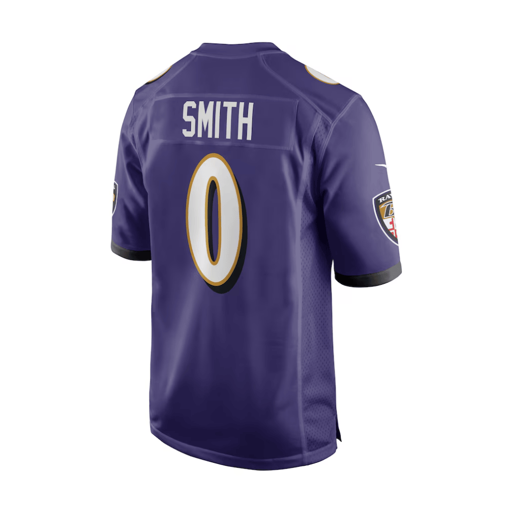 Roquan Smith 0 Baltimore Ravens 2025 Pro Bowl Patch Game Men Jersey - Purple JS9671 Saliibo - Image 3