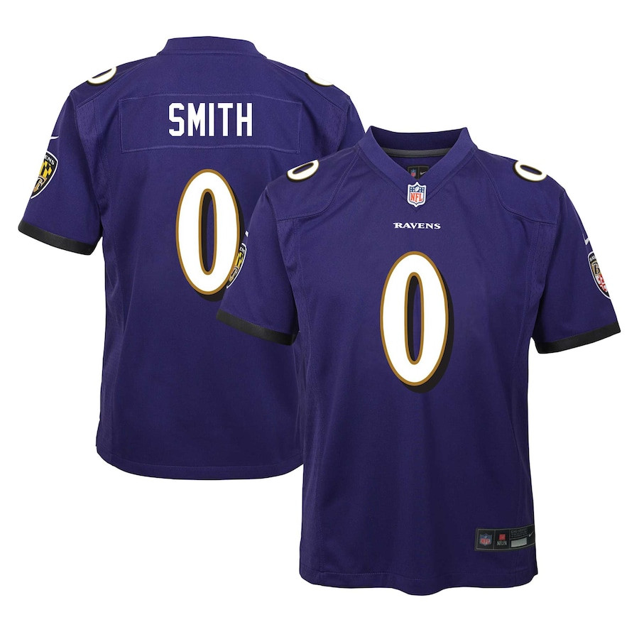 Roquan Smith 0 Baltimore Ravens Team Player Game YOUTH Jersey - Purple JS2919 Saliibo