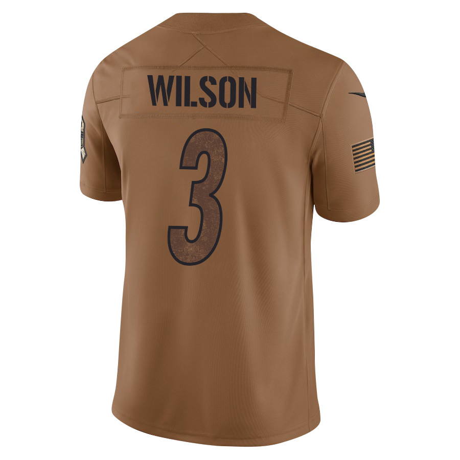 Russell Wilson 3 Pittsburgh Steelers 2023 Salute To Service Limited Men Jersey - Brown JS3783 Saliibo - Image 3